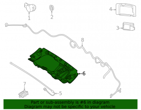 The Mercedes H247 GLA 20-26 trunk opening sensor bracket is cracked.