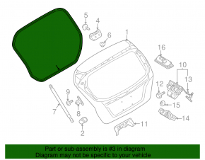 Ford Fiesta 14-19 5d Tailgate Seal