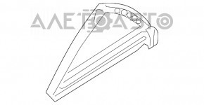 Door glass triangle rear left Mazda6 03-08