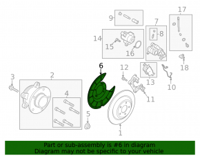 Brake Disc Cover Rear Left Ford Escape MK4 20-24