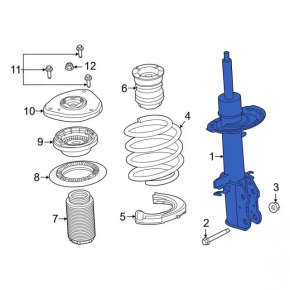 Shock absorber front left Ford Bronco Sport 21-25 under Part time drive, Off Road