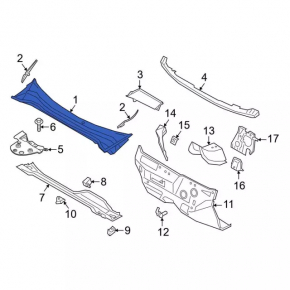 Windscreen wiper grille plastic Ford Bronco Sport 21-25