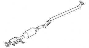 Exhaust line middle section with catalytic converter Mazda CX-5 13-15 FWD