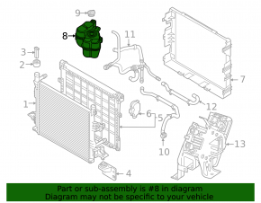 Coolant expansion tank for Volkswagen ID.4 23-25