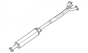Exhaust line middle part Nissan Maxima A36 16-23 3.5