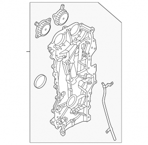 Kia Niro 23-24 HEV, PHEV 1.6 engine front cover without solenoids