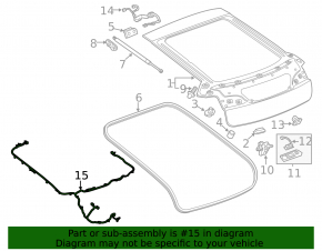 Chevrolet Volt 11-15 Trunk Door Wiring