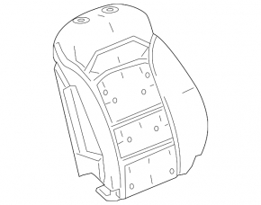 Cadillac CTS 14-19 Driver Knee Pad Black, Worn