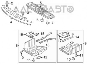 Front bumper protection Kia Optima 14-16 rest