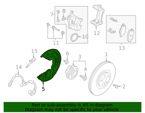 Brake Disc Cover Front Left Volvo XC40 19-25 for R17