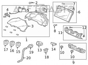 Honda Clarity 18-21 usa charging port door release button