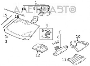 Interior mirror Volkswagen ID.4 21-23 auto-dimming, control