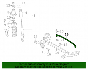 Toyota Prius 2004-2009 Rear Beam Strut 19.1mm