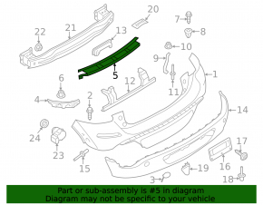Rear Bumper Absorber Mini Cooper Countryman R60 10-16
