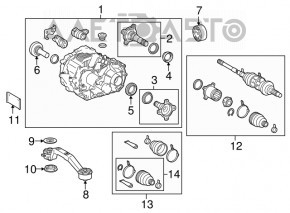 Lexus RX450h 16-22 AWD Rear Differential Bracket Rusty