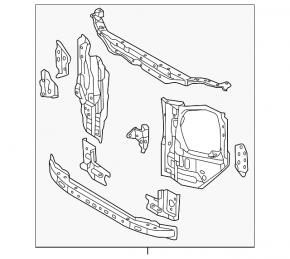 Lexus GX460 10-13 radiator panel TV