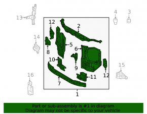 Lexus GX460 10-13 radiator panel TV