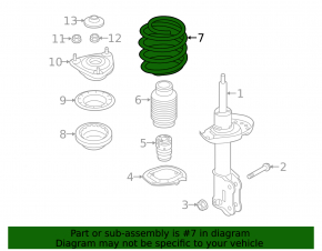 Front right spring Kia Niro 19-22 EV