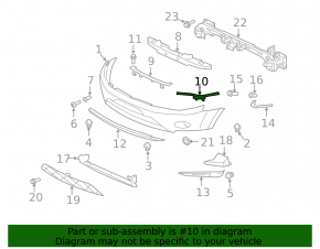 Front bumper bracket right Mitsubishi Outlander 07-09