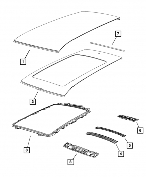 Metal roof Jeep Cherokee KL 19-23 for panorama
