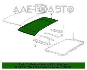 Metal roof for Jeep Cherokee KL 19-23 with panoramic windows, on the body, bumpers