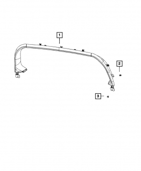 Jeep Grand Cherokee WL 22-23 gray upper tailgate trim