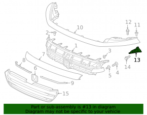 Front Bumper Upper Trim Fastener Left Honda Insight 19-22