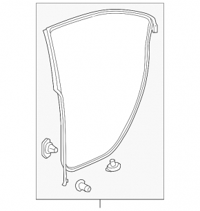 Door Seal Rear Left Acura TLX 15-