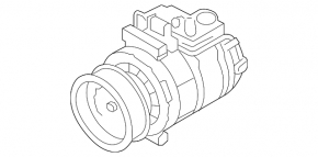 Air conditioning compressor VW Touareg 11-17 3.6