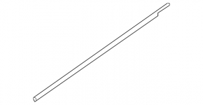 Door-glass molding, central front right, Nissan Rogue 14-20, chrome