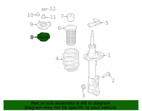 Front left shock absorber support bearing for Ford Ecosport 18-22