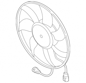 Right cooling fan for Audi Q7 16-25 2.0T, 3.0T 600W