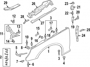 Front right wing for Audi A4 allroad 17-25 rest.
