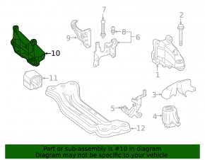 Automatic transmission cushion bracket Mercedes GLC 16-22