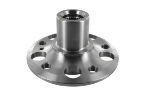 The rear left hub of the Mercedes W211 is rusty