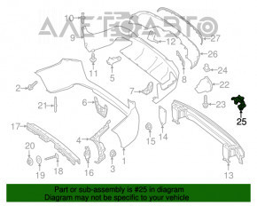 Exhaust tip bracket right Mercedes GLC 300/350e/43 16-19