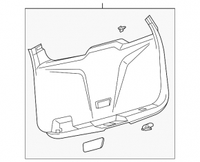 Lower tailgate trim Ford Explorer 11-15 black