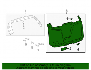 Lower tailgate trim Ford Explorer 11-15 black