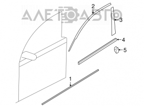 Front right side door trim for Mazda3 03-09