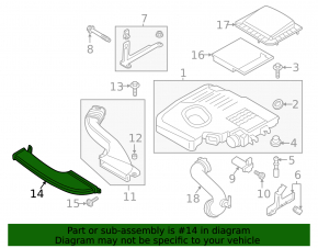 Air duct for turbine Lincoln MKC 15- 2.0T type 3