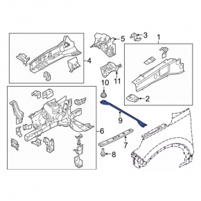 Front strut brace Ford Explorer 11-19