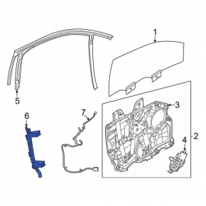 Front Left Door Glass Guide Ford Mustang Mach-E 21-23