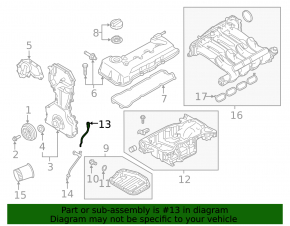 Dipstick with tube Nissan Rogue Sport 17-22