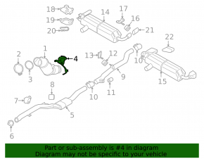 Catalytic converter bracket BMW 3 G20 19- 2.0T for type 2