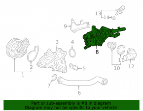 Thermostat housing Honda CRV 17-22 1.5T