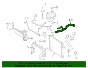 Lower cooling hose for Mercedes W211 E550