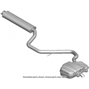 Muffler rear part with barrel Chevrolet Malibu 13-15 2.5 under 1 pipe
