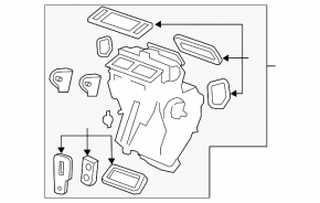 Heater housing bare GMC Terrain 10-17