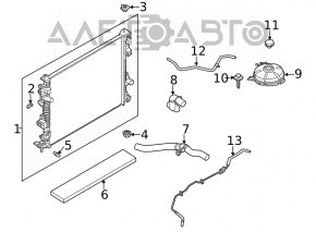 Radiator bracket lower right Ford Escape MK4 20-