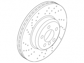 Front right brake disc BMW 4 F32/33/36 14-20 340/30mm with perforation